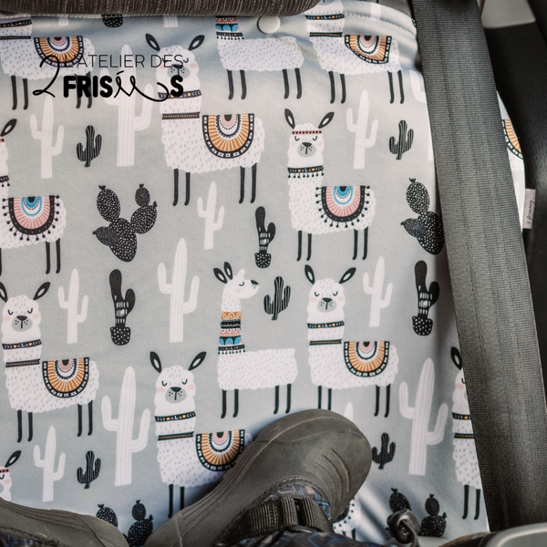 Car Seat Protector - Gray Lamas