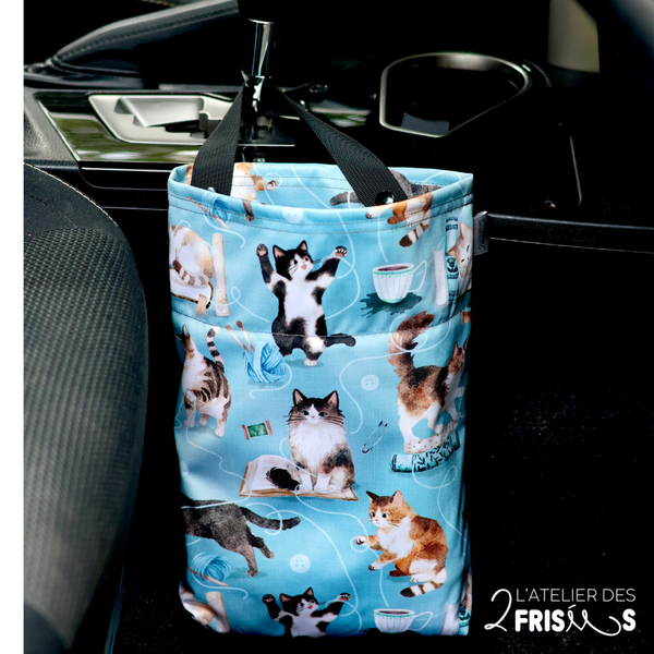 Car Garbage Bag - Naughty cats