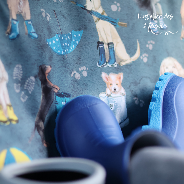Car Seat Protector - Puppies in the rain PRE ORDER (ready by end of March)
