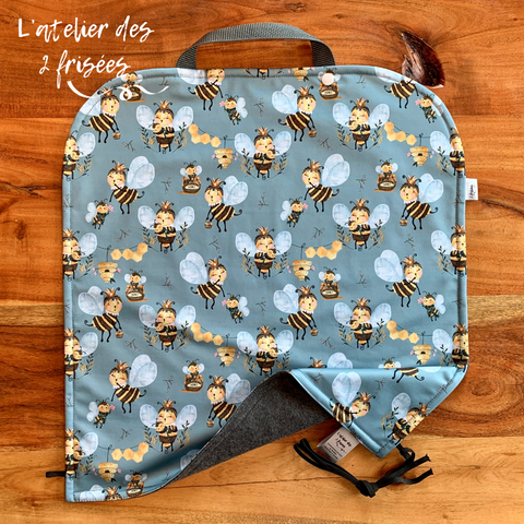 Car Seat Protector - Blue Space Dinosaurs