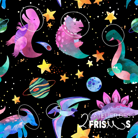 Car garbage bag - Pink space dinosaurs