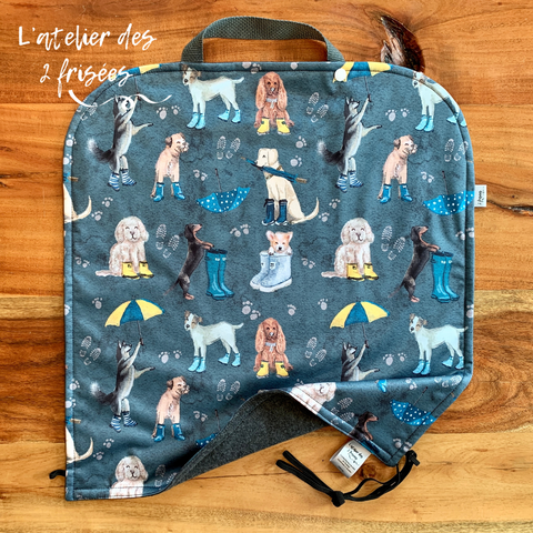Car Seat Protector - Blue Space Dinosaurs
