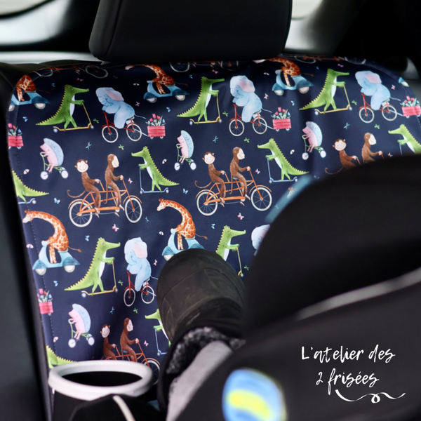Protège siège de voiture - Animaux du cirque PRÉCOMMANDE (prêt mi-mai)