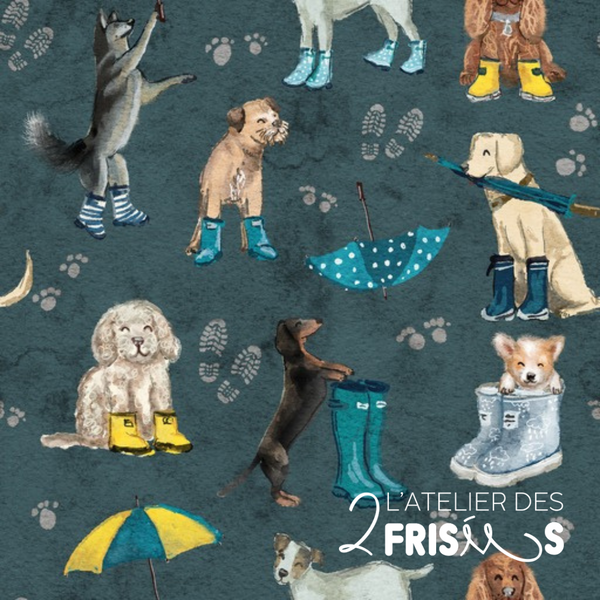 Protège siège de voiture - Chiots sous la pluie