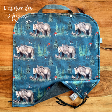 Car Seat Protector - Blue Space Dinosaurs