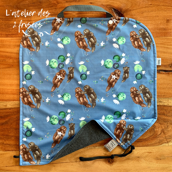 Car Seat Protector - Lovely otters