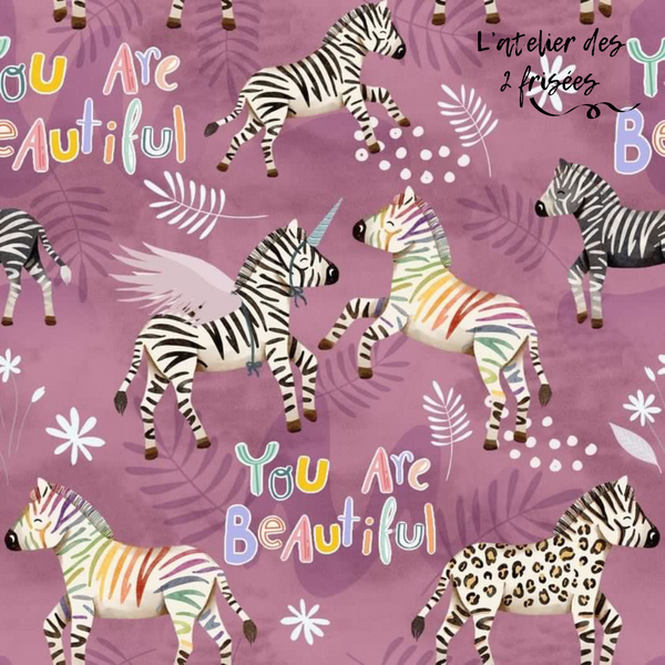 Car Seat Protector - Rainbow zebra
