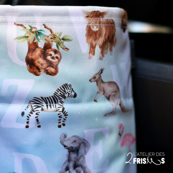 Car Garbage Bag – Animal ABCs (Multicolor) (French only)