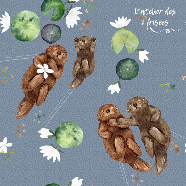 Car Seat Protector - Lovely otters