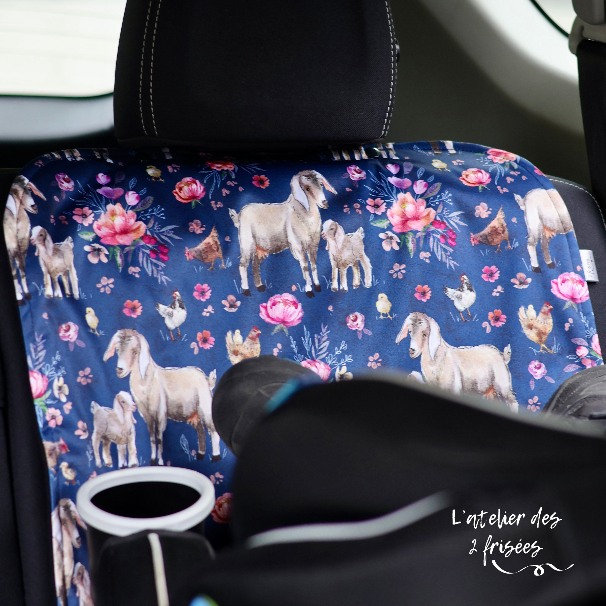 Car Seat Protector - The goat and the chick