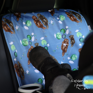 Car Seat Protector - Lovely otters