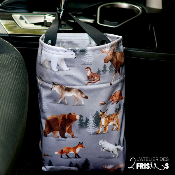 Car Garbage Bag - Nordic Forest
