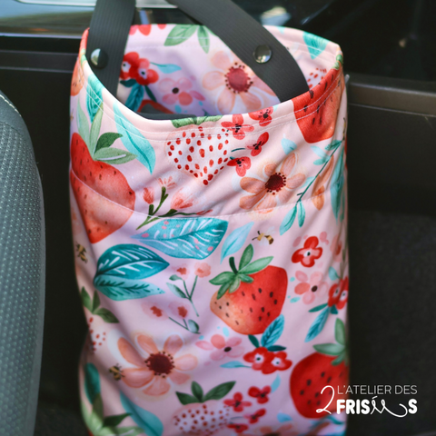 Car Garbage Bag – Succulent Strawberries PRE ORDER (ready by August 20th)