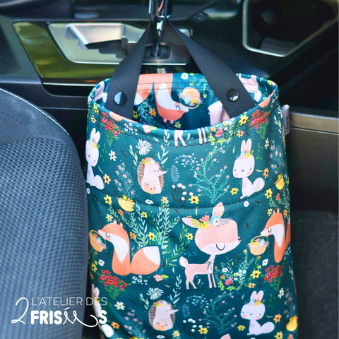 Car garbage bag - Animals of the flower forest