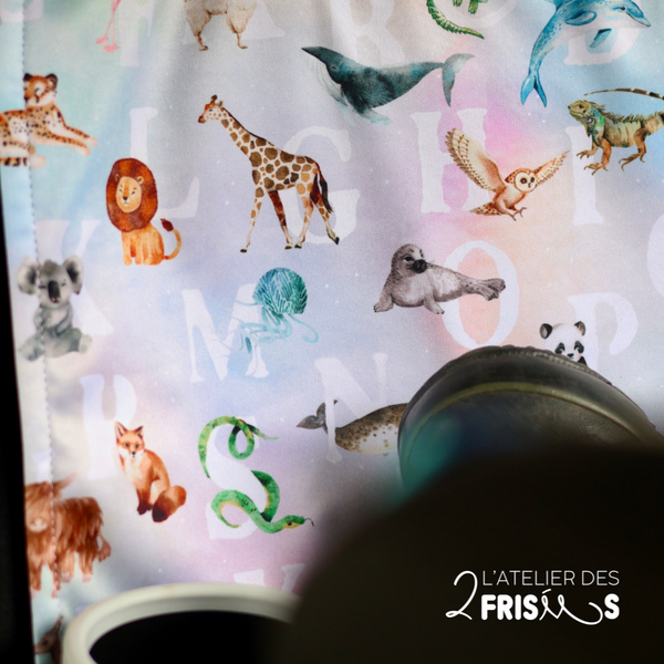 Protège siège de voiture - L’ABCdaire animalier (multicolore)(français)