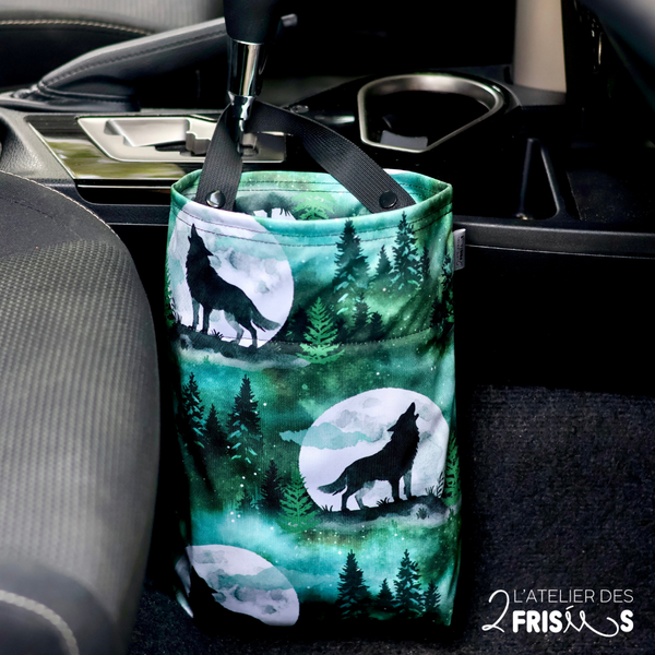 Car Garbage Bag - Wolves