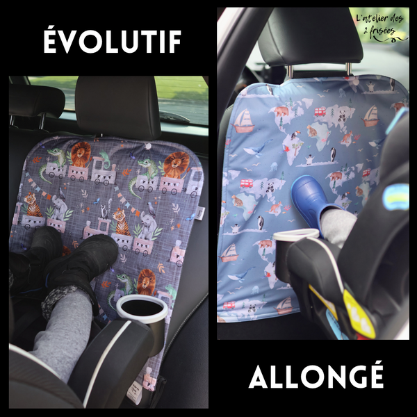 Protège siège de voiture - Dinosaures de l'espace bleus