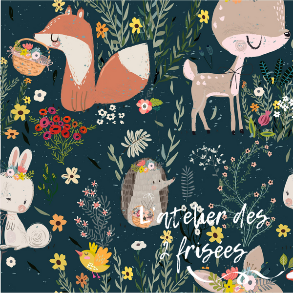Car Seat Protector - Animals of the flowery forest