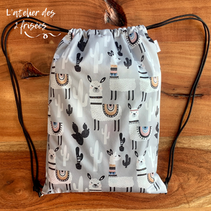 Waterproof backpack - Gray lamas