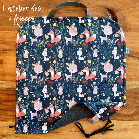 Car Seat Protector - Animals of the flowery forest