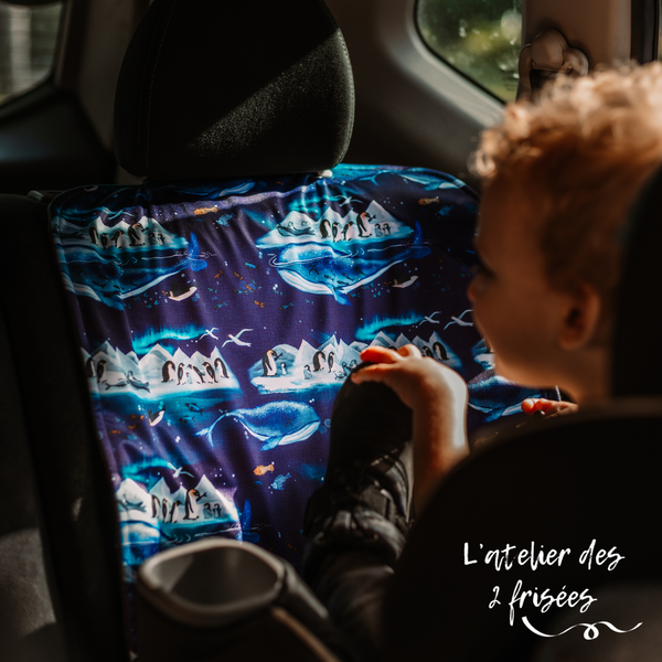 Car Seat Protector - Blue Space Dinosaurs