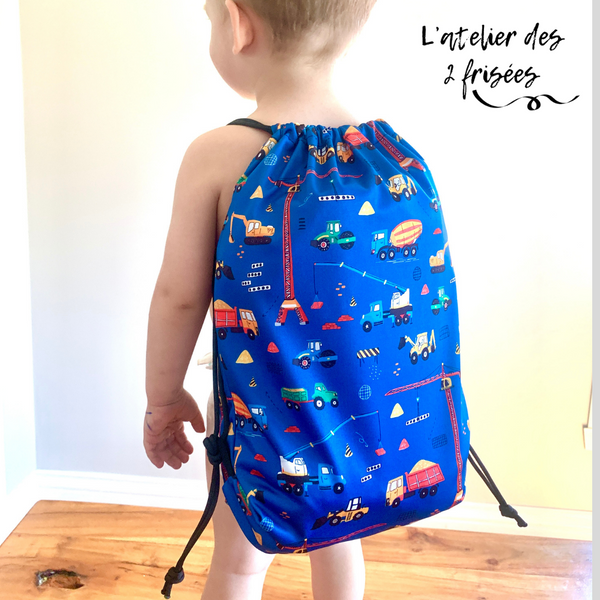 Sac à dos imperméable - Camions de construction